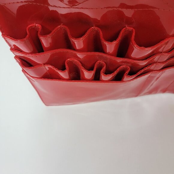 Red Patent Stylist Tool Belt Apron | Adjustable Waist | 10x15 - Picture 3 of 7